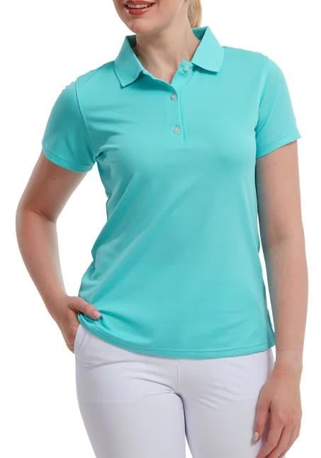 FootJoy Stretch Pique Solid dames polo, aqua