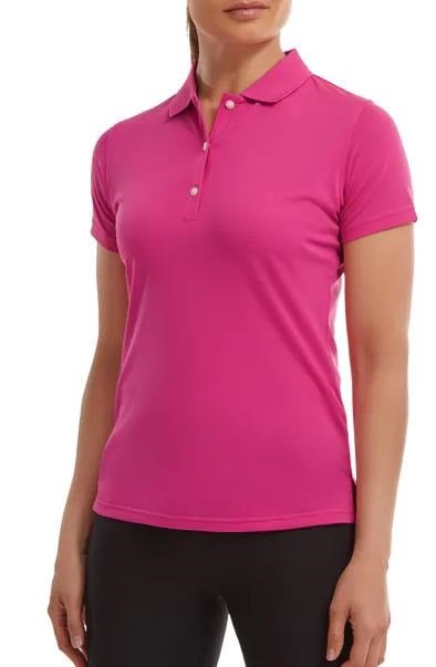 FootJoy Stretch Pique Solid dames polo, heather pink