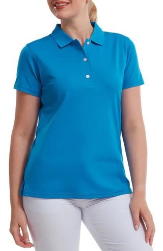 FootJoy Stretch Pique Solid dames polo, cobalt