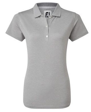 FootJoy Stretch Pique Solid dames polo, heather gray