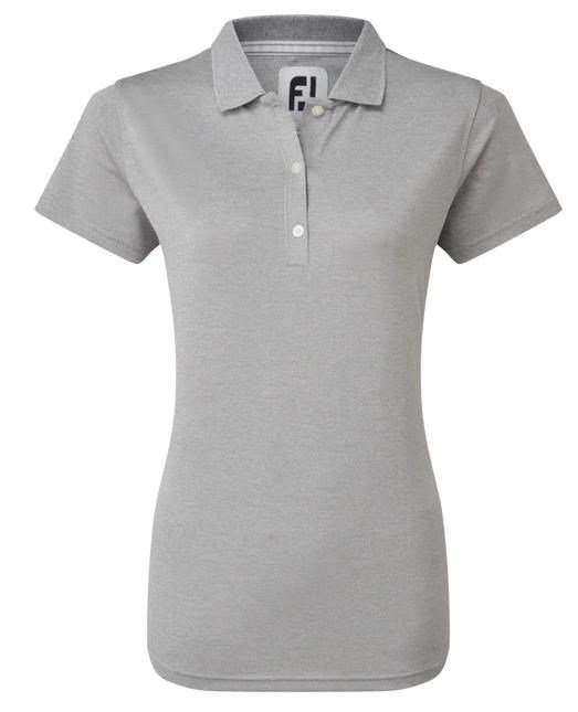 FootJoy Stretch Pique Solid dames polo, heather gray