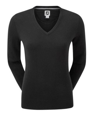FootJoy Wool Blend V-Neck dames pullover, zwart