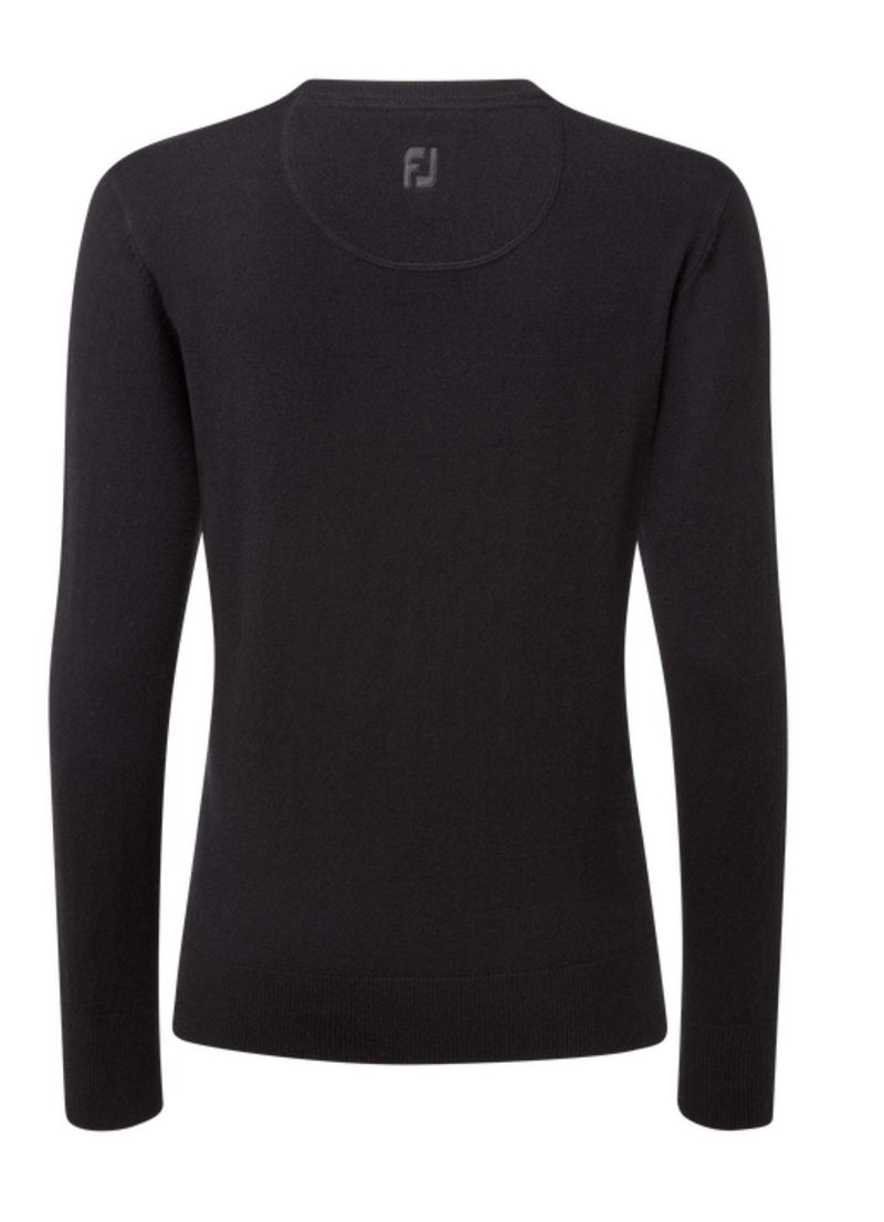 FootJoy Wool Blend V-Neck dames pullover, zwart
