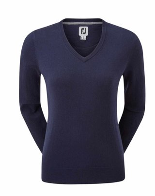 FootJoy Wool Blend V-Neck dames pullover, navy