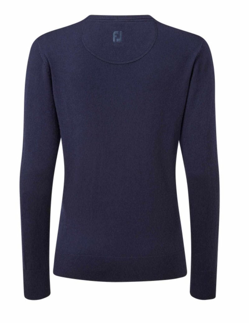 FootJoy Wool Blend V-Neck dames pullover, navy