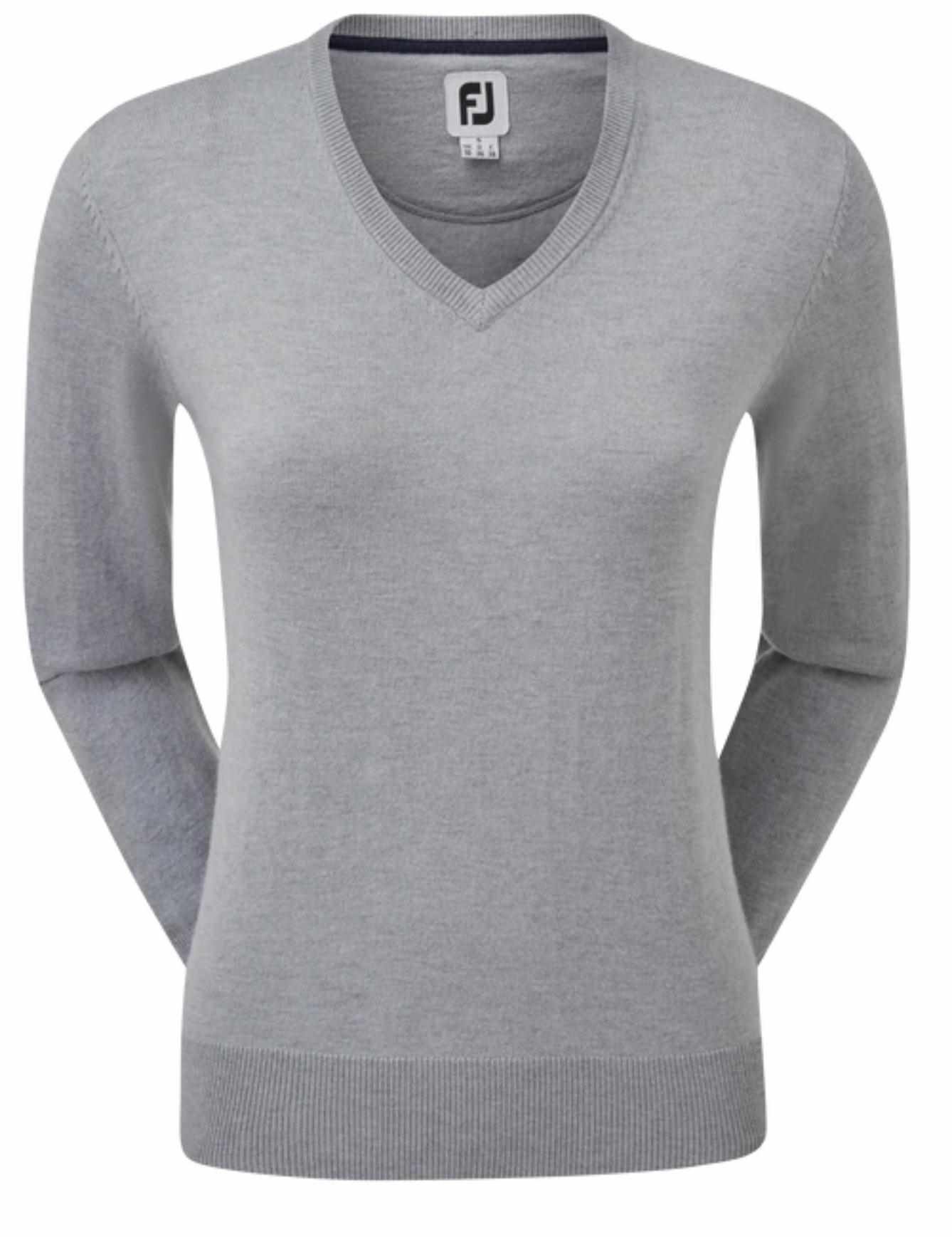 FootJoy Wool Blend V-Neck dames pullover, grijs