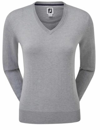 FootJoy Wool Blend V-Neck dames pullover, grijs