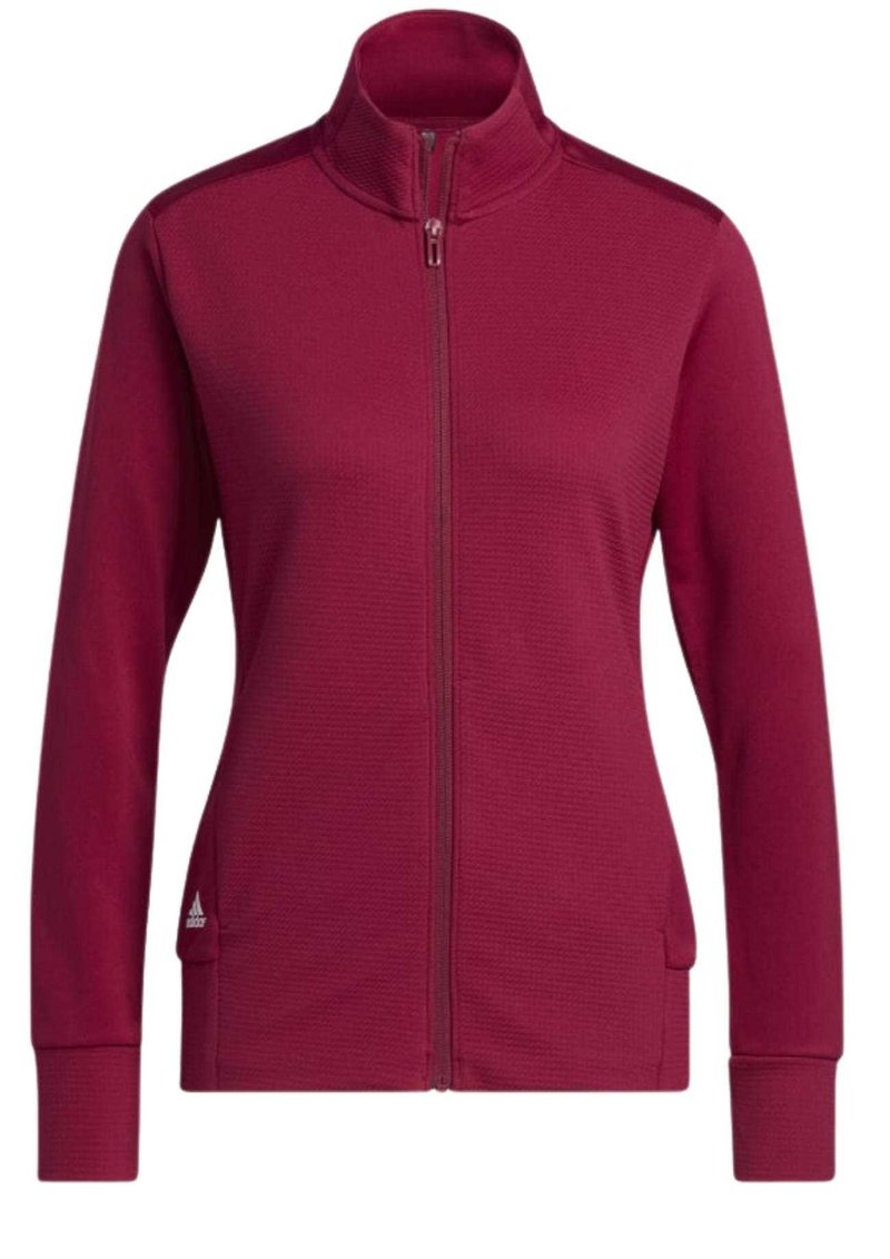 Adidas Textured Full-Zip dames sweatshirt, legacy burgundy
