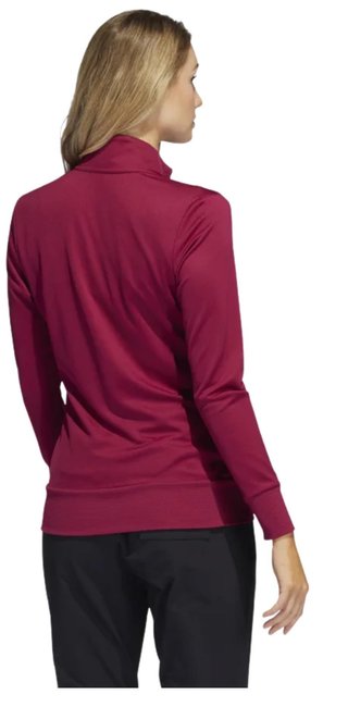 Adidas Textured Full-Zip dames sweatshirt, legacy burgundy