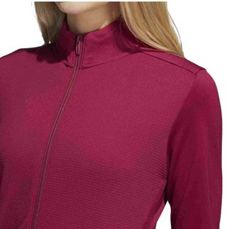 Adidas Textured Full-Zip dames sweatshirt, legacy burgundy
