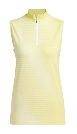 Adidas Primeknit dames mouwloos polo, geel