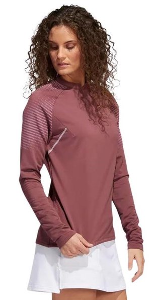 Adidas Cold Rdy Long Sleeve Mock dames sweatshirt, bordeauxrood