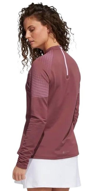 Adidas Cold Rdy Long Sleeve Mock dames sweatshirt, bordeauxrood