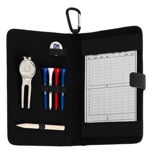 PGA Tour Real Leather Score Card and Accessory Wallet, zwart