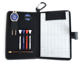 PGA Tour Real Leather Score Card and Accessory Wallet, zwart