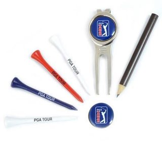 PGA Tour Real Leather Score Card and Accessory Wallet, zwart