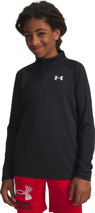 Under Armour Tech 2.0 1/2 Zip junior sportshirt, zwart