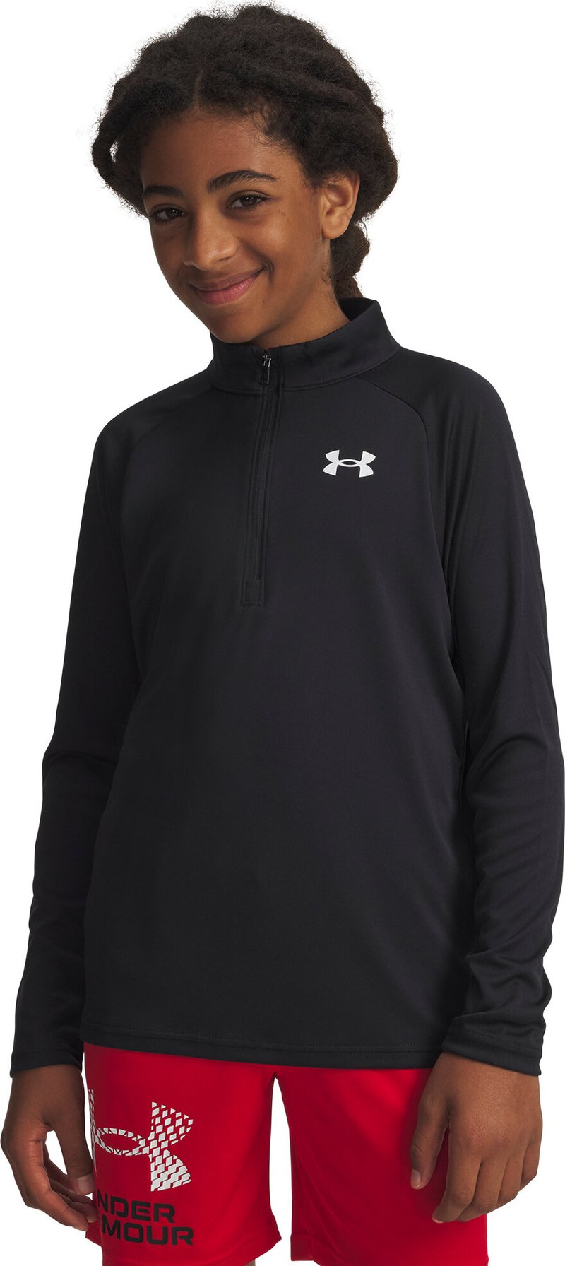 Under Armour Tech 2.0 1/2 Zip junior sportshirt, zwart