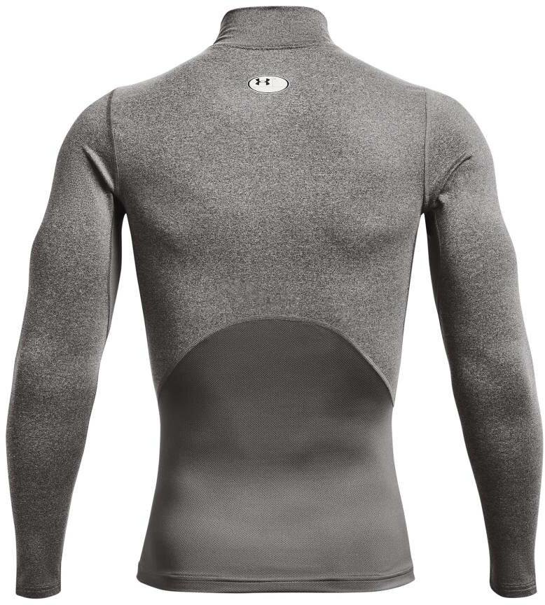 Under Armour ColdGear® Compression Mock heren top, charcoal light heather/black