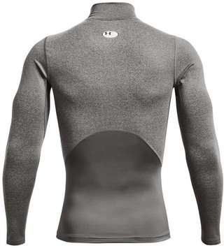 Under Armour ColdGear® Compression Mock heren top, charcoal light heather/black