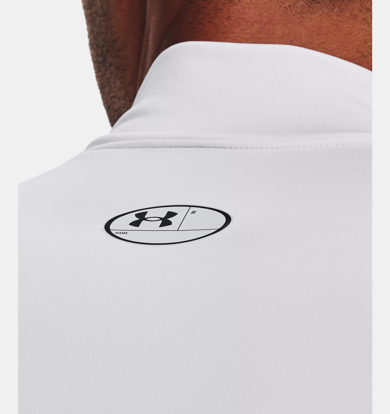 Under Armour ColdGear® Compression Mock heren thermoshirt, wit