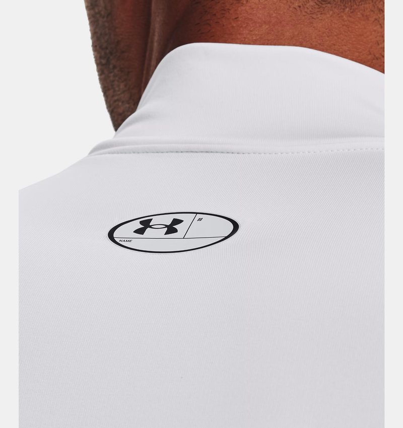 Under Armour ColdGear® Compression Mock heren thermoshirt, wit