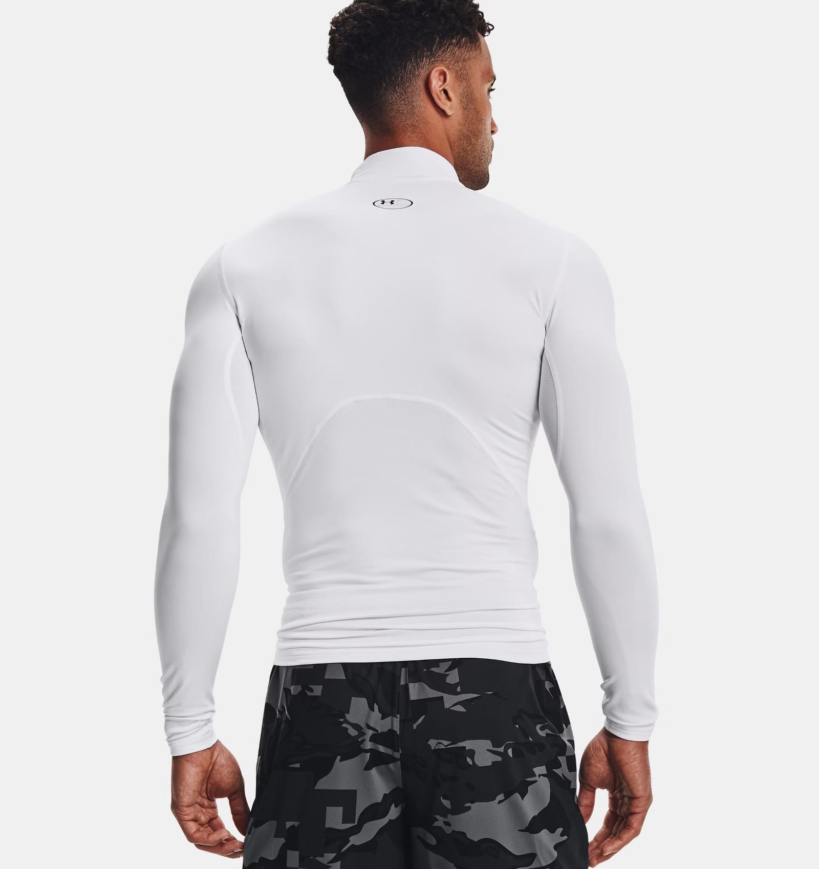 Under Armour ColdGear® Compression Mock heren thermoshirt, wit