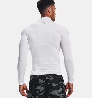 Under Armour ColdGear® Compression Mock heren thermoshirt, wit