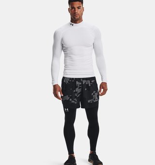 Under Armour ColdGear® Compression Mock heren thermoshirt, wit