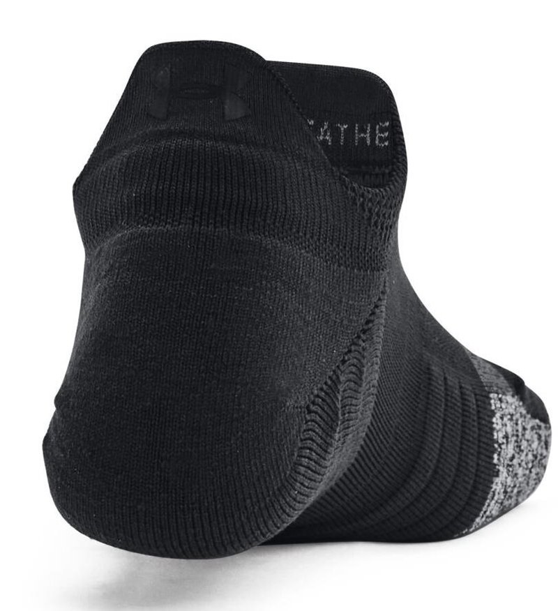 Under Armour Breathe 2 No Show Tab dames sokken (2 paar), zwart