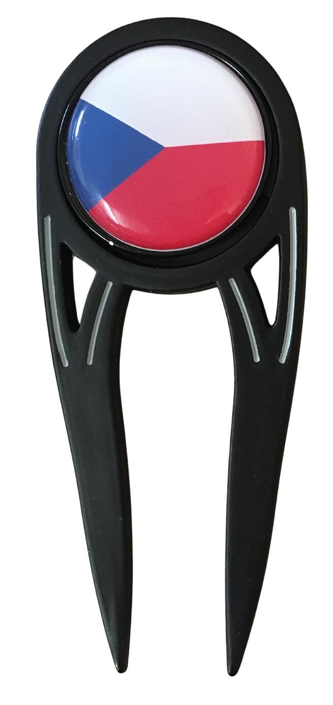 Odyssey Dual divot tool, Tsjechische vlag, zwart