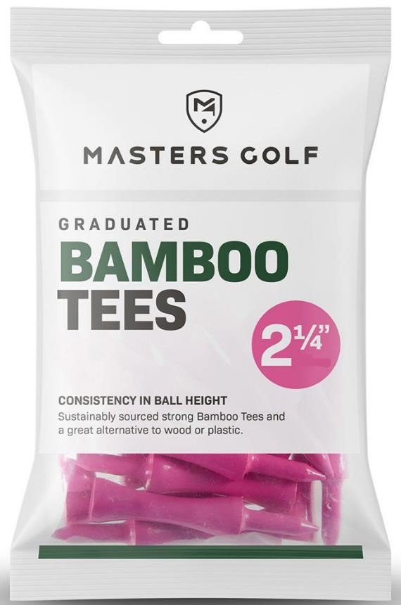 Masters Golf Masters Graduated Bamboo Tees 57mm (2 1/4"), 20 stuks, roze