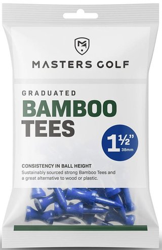 Masters Golf Masters Graduated Bamboo tees 38mm (1 1/2"), 25 tees, blauw