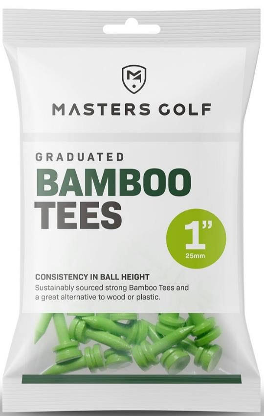 Masters Golf Masters Graduated Bamboo Tees 25mm (1"), 25 stuks, lime
