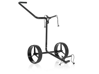 JuCad Carbon Shine handmatige trolley met 2 wielen, glanzend zwart + draagtas JTT