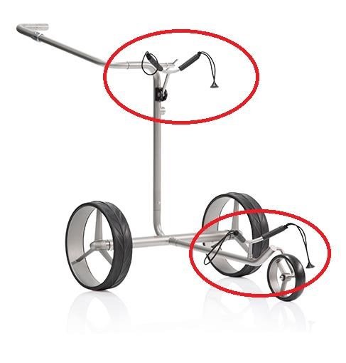 JuCad elastische band voor tassupport (2 stuks) voor Titanium/Roestvrij Staal Caddys