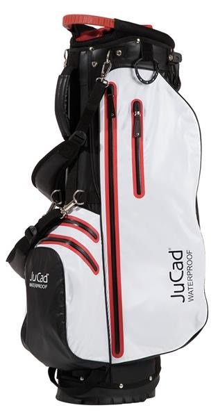 JuCad Waterproof 2in1 stand bag, zwart/wit/rood