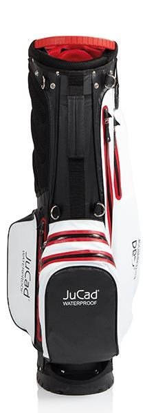 JuCad Waterproof 2in1 stand bag, zwart/wit/rood