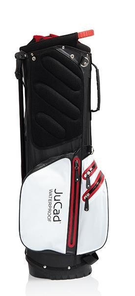 JuCad Waterproof 2in1 stand bag, zwart/wit/rood