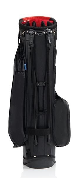 JuCad Waterproof 2in1 stand bag, zwart/wit/rood