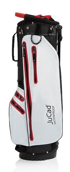 JuCad Waterproof 2in1 stand bag, zwart/wit/rood