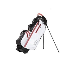 JuCad Waterproof 2in1 stand bag, zwart/wit/rood