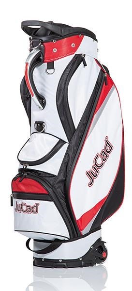 JuCad Bag To Roll cart bag met wielen, zwart/wit/rood