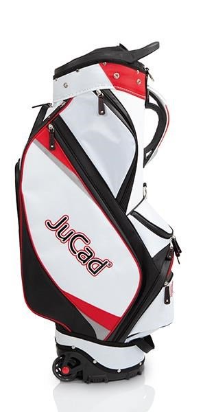 JuCad Bag To Roll cart bag met wielen, zwart/wit/rood