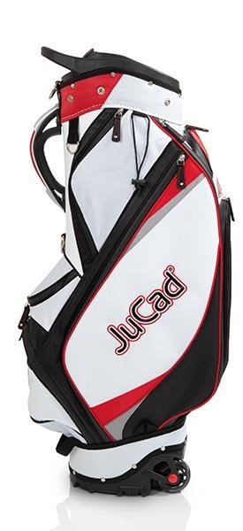 JuCad Bag To Roll cart bag met wielen, zwart/wit/rood