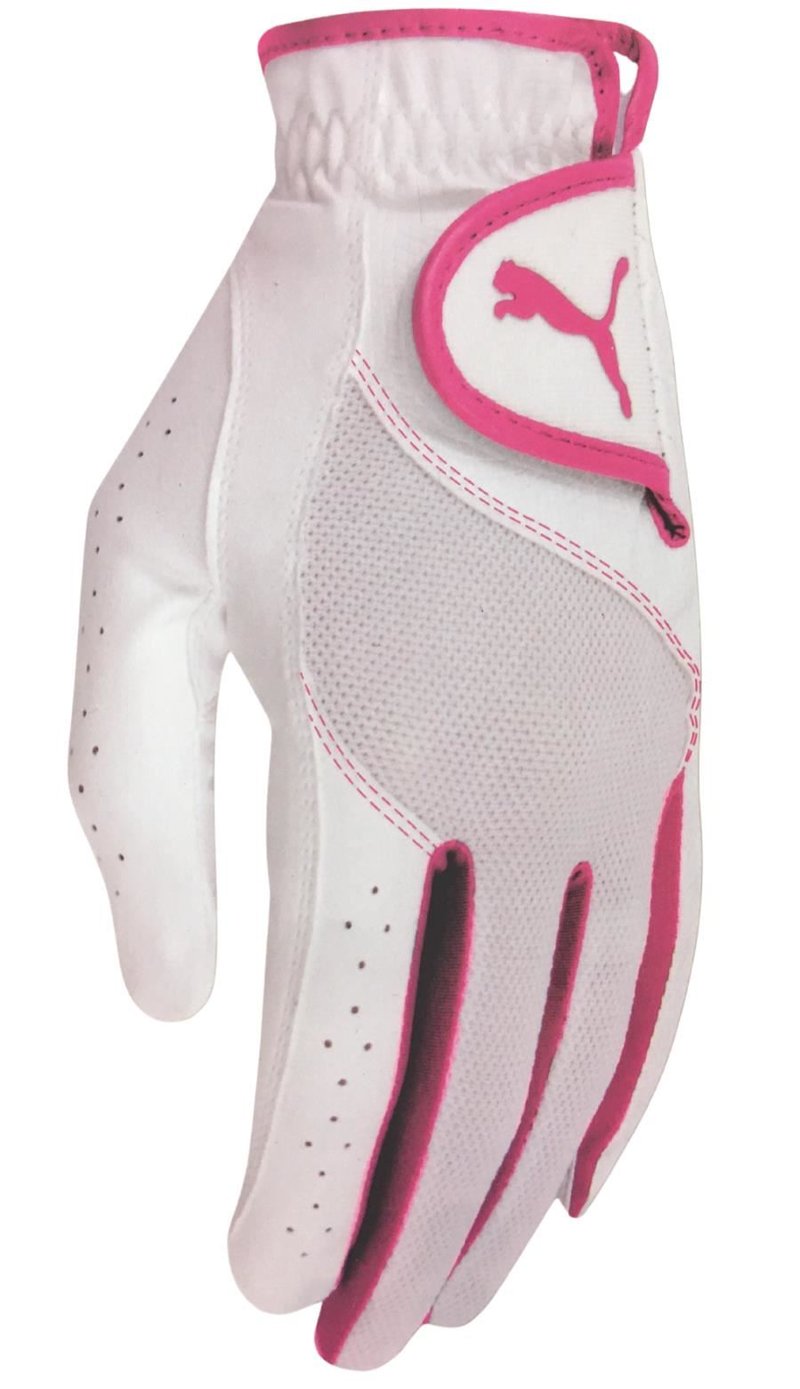 Puma Sport Performance dames golfhandschoen, wit/framboos