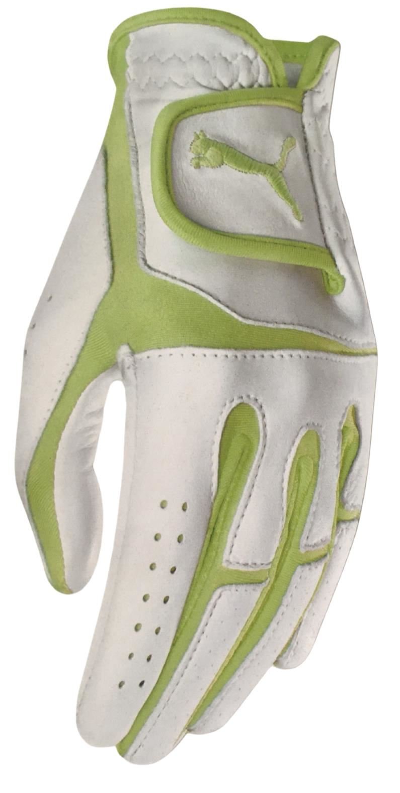 Puma Flexlite Performance dames golfhandschoen, wit/sunny lime