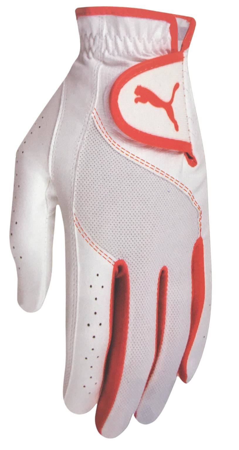 Puma Golf Puma Sport Performance junior golfhandschoen, wit/levendig oranje