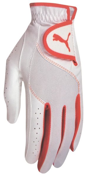 Puma Golf Puma Sport Performance junior golfhandschoen, wit/levendig oranje