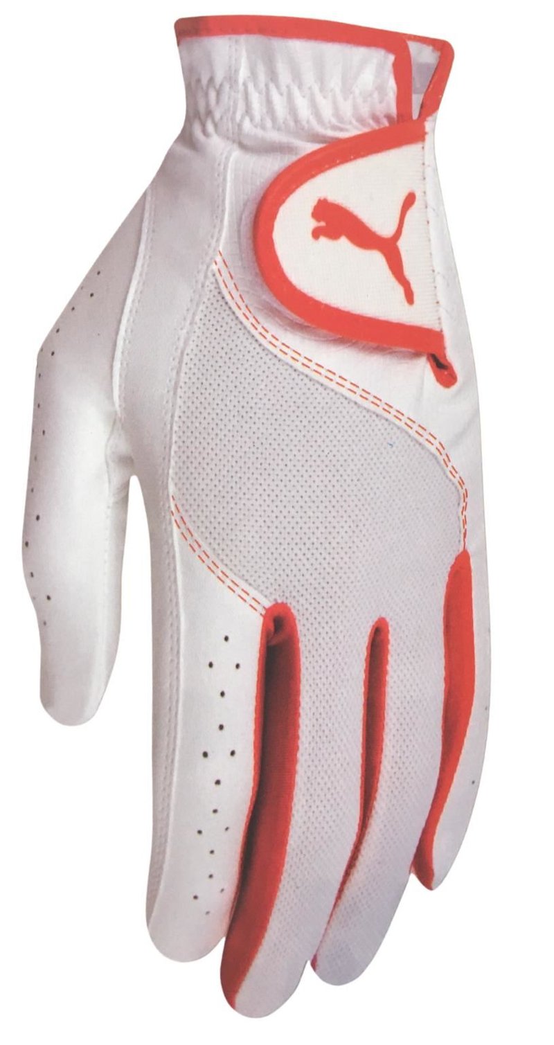 Puma Golf Puma Sport Performance junior golfhandschoen, wit/levendig oranje